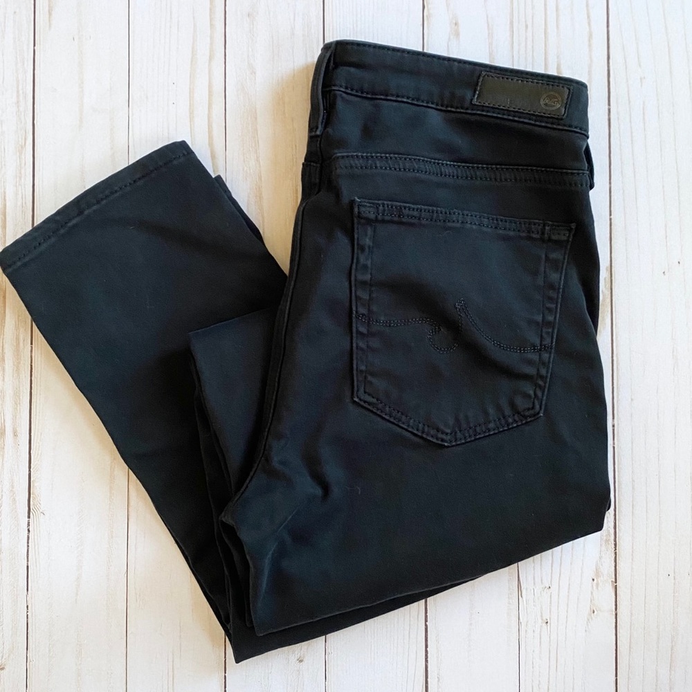 AG The Prima Mid-Rise Cigarette Black Jeans